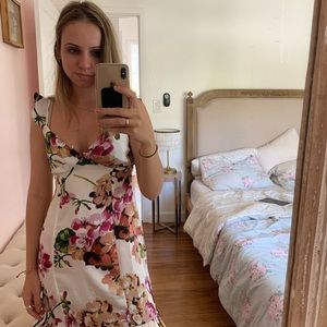 Floral silk dress